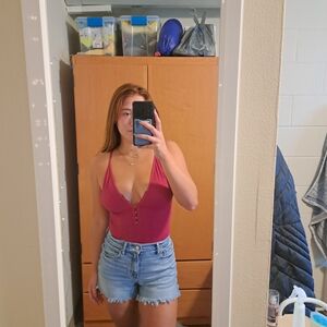 Women's Deep Pink Bodysuit